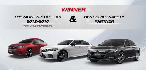 Honda Wins 6 Awards at ASEAN NCAP