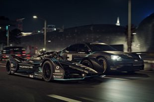 Porsche 99X Electric with a new design at the Formula E season finale in Seoul