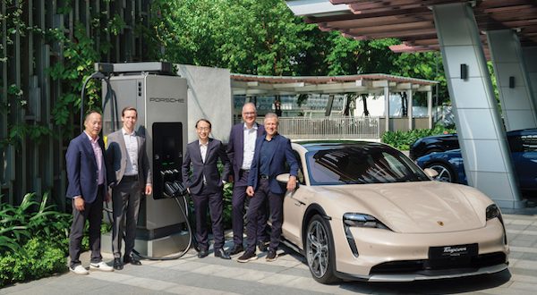 Porsche and Charge+ partnership announcement ceremony at Porsche Studio Hanoi 2024